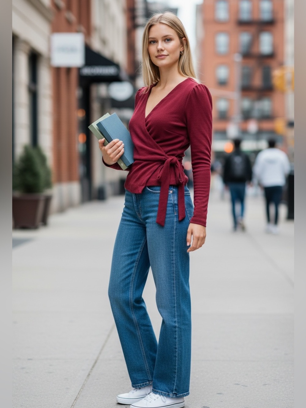 NWT Crepe Wrap Top - multiple sizes